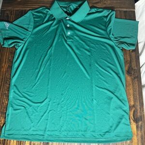 New men's‎ Adidas Golf polo with UFP 50. Green size XL. NWT. Retails for 68.